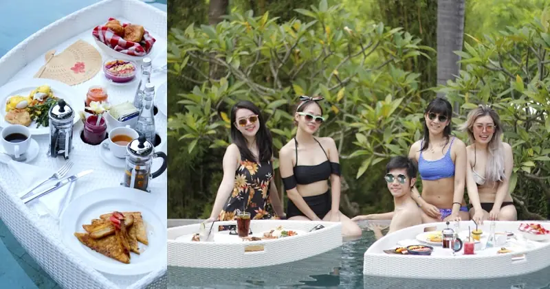 Floating breakfast at Ayur Spa